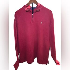 Polo quarter zip red pullover size XLarge 100% Cotton Estate Rib